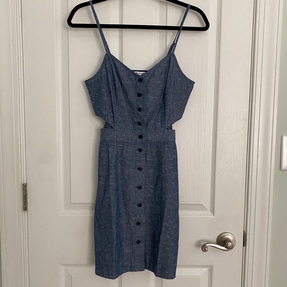 Madewell denim cutout dress